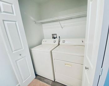 the laundry room has a washer and dryer